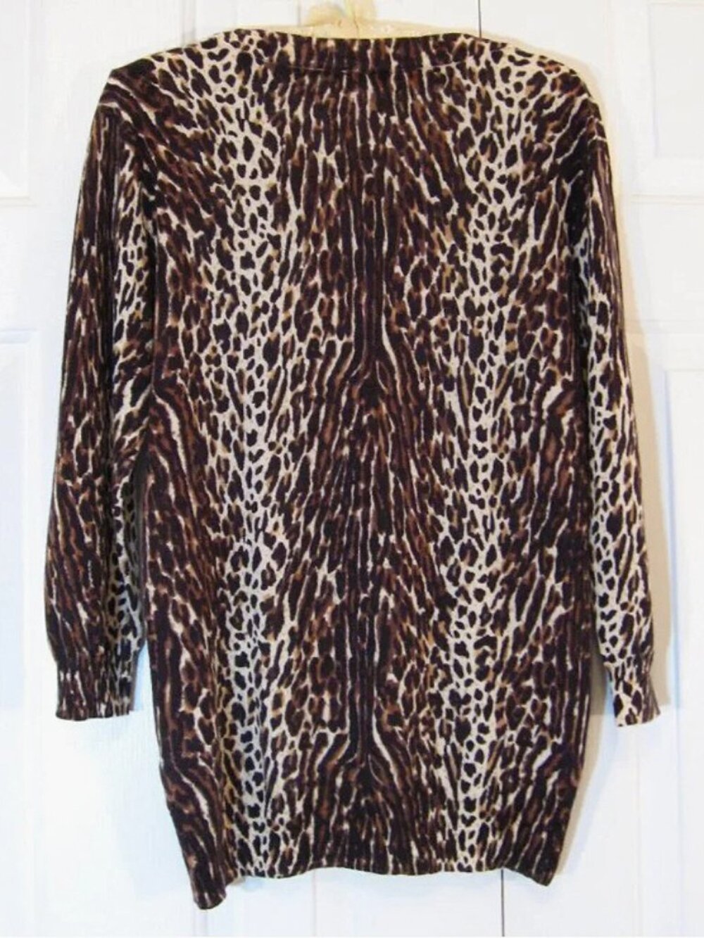 J. Crew | 'Tippi' Leopard Print Wool Pullover Sweater Top - Picture 6 of 9
